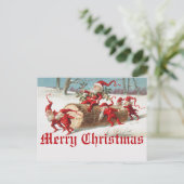 Vintage-kerstkerstkerstkerstkerstkerstbedekking en briefkaart (Staand voorkant)