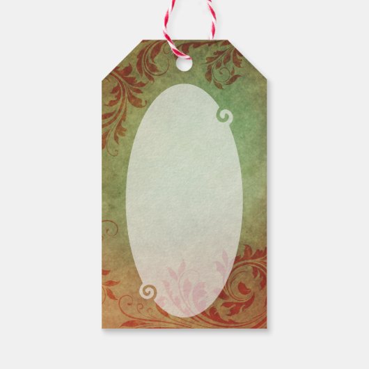 Vintage kerstkerstkerstkerstkerstkerstcadeaus Labe Cadeaulabel (Achterkant)