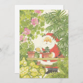 Vintage kerstkerstkerstkerstkerstkerstgardening feestdagenkaart (Voorkant / Achterkant)