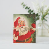 Vintage kerstkerstkerstkerstkerstkerstkerstfeestje feestdagenkaart (Staand voorkant)