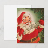 Vintage kerstkerstkerstkerstkerstkerstkerstfeestje feestdagenkaart (Voorkant / Achterkant)