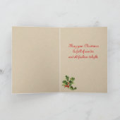 Vintage kerstkerstkerstkerstkerstkerstkerstKaart Feestdagen Kaart (Binnen)