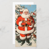 Vintage Kerstkerstkerstkerstkerstkerstkerstkerstfe Feestdagenkaart (Voorkant / Achterkant)