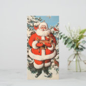 Vintage Kerstkerstkerstkerstkerstkerstkerstkerstfe Feestdagenkaart (Staand voorkant)