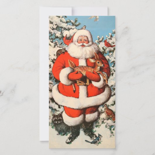 Vintage Kerstkerstkerstkerstkerstkerstkerstkerstfe Feestdagenkaart (Voorkant)