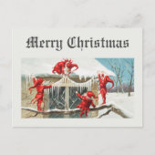 Vintage Kerstkerstkerstkerstkerstkerstkerstkerstke Briefkaart (Voorkant)