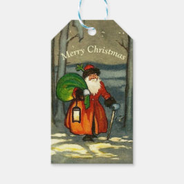 Vintage kerstkerstkerstkerstkerstkerstkerstkerstke cadeaulabel