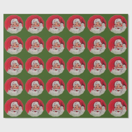 Vintage kerstkerstkerstkerstkerstkerstkerstkerstke cadeaupapier (Vlak)