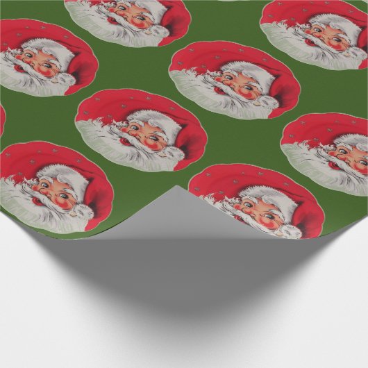 Vintage kerstkerstkerstkerstkerstkerstkerstkerstke cadeaupapier (Hoek)