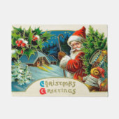 Vintage kerstkerstkerstkerstkerstkerstkerstkerstke deurmat (Voorkant)