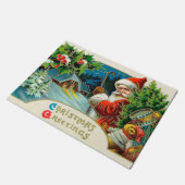 Vintage kerstkerstkerstkerstkerstkerstkerstkerstke deurmat (Schuin)