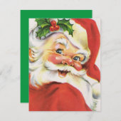 Vintage kerstkerstkerstkerstkerstkerstkerstkerstke feestdagenkaart (Voorkant / Achterkant)