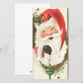 Vintage kerstkerstkerstkerstkerstkerstkerstkerstke feestdagenkaart (Voorkant / Achterkant)