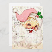 Vintage kerstkerstkerstkerstkerstkerstkerstkerstke feestdagenkaart (Voorkant / Achterkant)