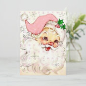 Vintage kerstkerstkerstkerstkerstkerstkerstkerstke feestdagenkaart (Staand voorkant)