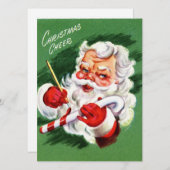 Vintage kerstkerstkerstkerstkerstkerstkerstkerstke feestdagenkaart (Voorkant / Achterkant)