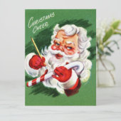 Vintage kerstkerstkerstkerstkerstkerstkerstkerstke feestdagenkaart (Staand voorkant)