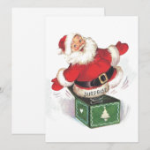 Vintage kerstkerstkerstkerstkerstkerstkerstkerstke feestdagenkaart (Voorkant / Achterkant)