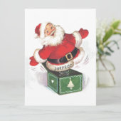 Vintage kerstkerstkerstkerstkerstkerstkerstkerstke feestdagenkaart (Staand voorkant)