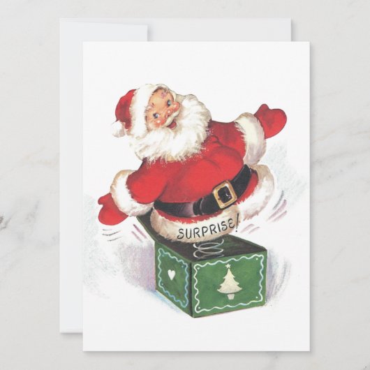 Vintage kerstkerstkerstkerstkerstkerstkerstkerstke feestdagenkaart (Voorkant)