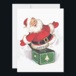 Vintage kerstkerstkerstkerstkerstkerstkerstkerstke feestdagenkaart<br><div class="desc">Retro Vintage Kerstman Verrassingsvakantie Kaart.</div>