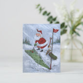 Vintage kerstkerstkerstkerstkerstkerstkerstkerstke feestdagenkaart (Staand voorkant)