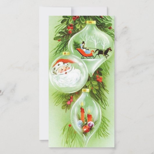 Vintage kerstkerstkerstkerstkerstkerstkerstkerstke feestdagenkaart (Voorkant)