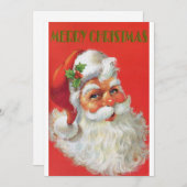 Vintage kerstkerstkerstkerstkerstkerstkerstkerstke feestdagenkaart (Voorkant / Achterkant)