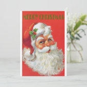 Vintage kerstkerstkerstkerstkerstkerstkerstkerstke feestdagenkaart (Staand voorkant)