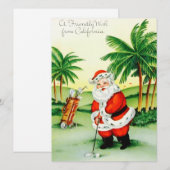 Vintage kerstkerstkerstkerstkerstkerstkerstkerstke feestdagenkaart (Voorkant / Achterkant)