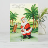 Vintage kerstkerstkerstkerstkerstkerstkerstkerstke feestdagenkaart (Staand voorkant)