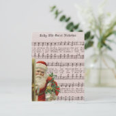 Vintage kerstkerstkerstkerstkerstkerstkerstkerstke feestdagenkaart (Staand voorkant)