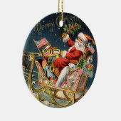 Vintage kerstkerstkerstkerstkerstkerstkerstkerstke keramisch ornament (Rechts)