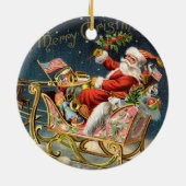 Vintage kerstkerstkerstkerstkerstkerstkerstkerstke keramisch ornament (Achterkant)