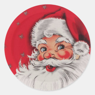 Vintage kerstkerstkerstkerstkerstkerstkerstkerstke ronde sticker