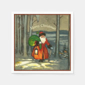 Vintage kerstkerstkerstkerstkerstkerstkerstkerstke servet (Voorkant)