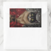 Vintage kerstkerstkerstkerstkerstkerstkerstkledike rechthoekige sticker (Tas)