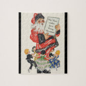 Vintage kerstkerstkerstkerstkerstkerstkerstman en legpuzzel (Verticaal)