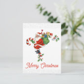 Vintage kerstkerstkerstkerstkerstkerstkerstman — S Briefkaart (Staand voorkant)