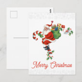 Vintage kerstkerstkerstkerstkerstkerstkerstman — S Briefkaart (Voorkant / Achterkant)