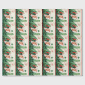 Vintage kerstkerstkerstkerstkerstkerstkerststaarst cadeaupapier (Vlak)