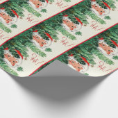 Vintage kerstkerstkerstkerstkerstkerstkerststaarst cadeaupapier (Hoek)