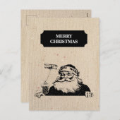 Vintage kerstkerstkerstkerstkerstkerstman Rustic I Feestdagenkaart (Voorkant / Achterkant)