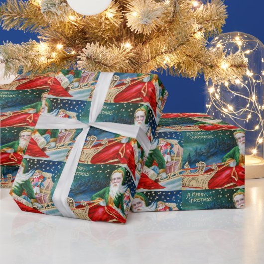 Vintage kerstkerstkerstkerstkerstkerstmanklei met cadeaupapier (Feestdagen)