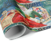 Vintage kerstkerstkerstkerstkerstkerstmanklei met cadeaupapier (Rol Hoek)