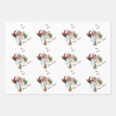 Vintage-kerstkerstkerstkerstkerstman, aangepast aa inpakpapier vel (Voorkant 3)