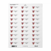 Vintage kerstkerstkerstkerstkerstman Deer Etiket (Full Sheet)