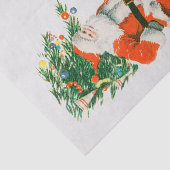 Vintage kerstkerstkerstkerstkerstman en klein meis tissuepapier (Detail)