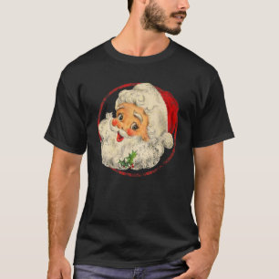 Vintage kerstkerstkerstkerstkerstman: Face Old Fas T-shirt
