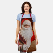 Vintage kerstkerstkerstkerstkerstman Jolly St. Nic Schort (Gedragen)